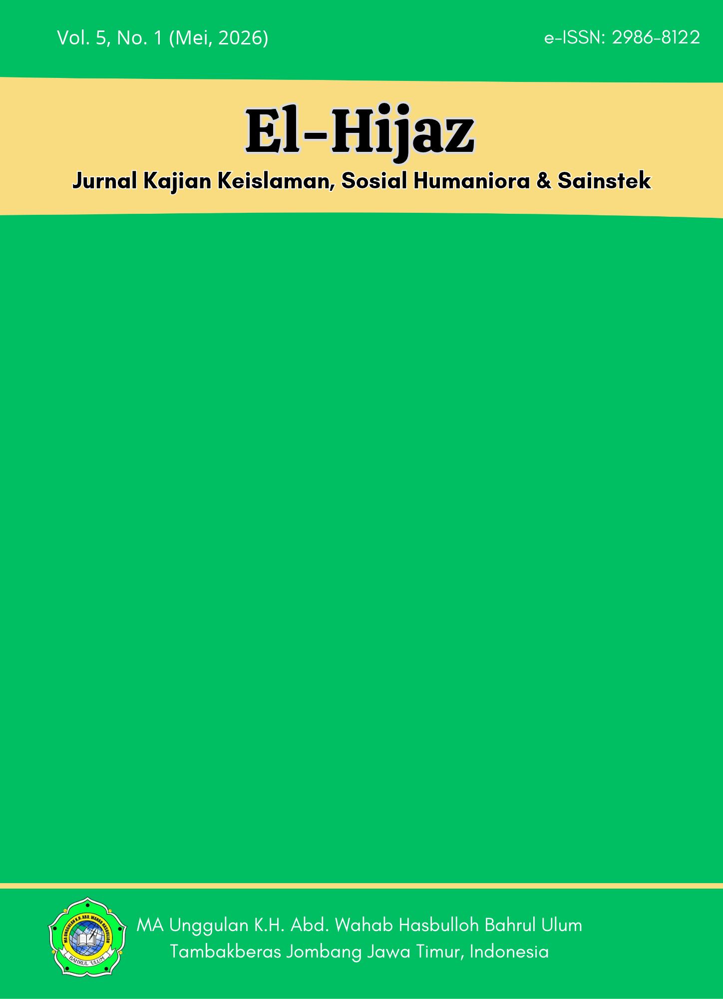 					View Vol. 5 No. 1 (2026): El-Hijaz
				